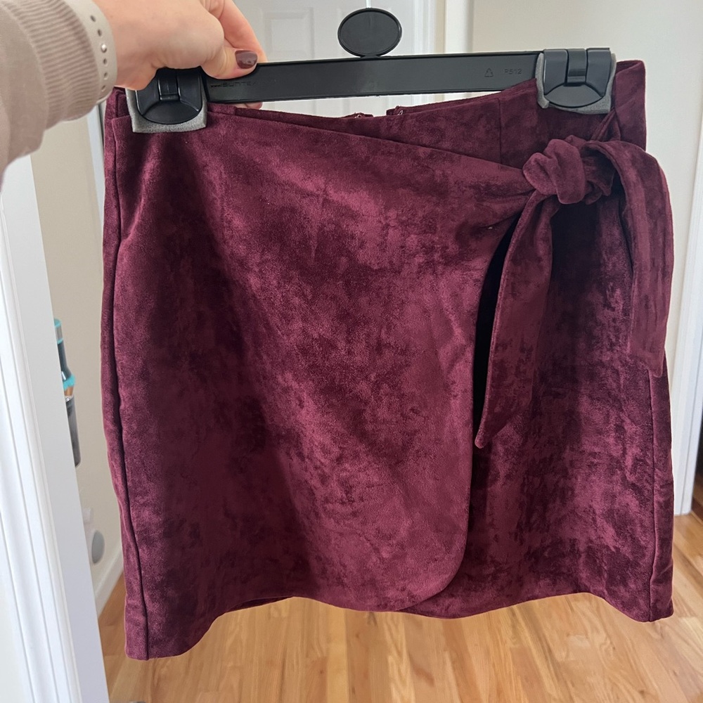 Anthropologies velvet tie skirt